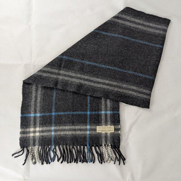 Authentic Burberry Wool & Cashmere Check Scarf – Unisex – Fast Shipping Today. - Picture 1 of 6